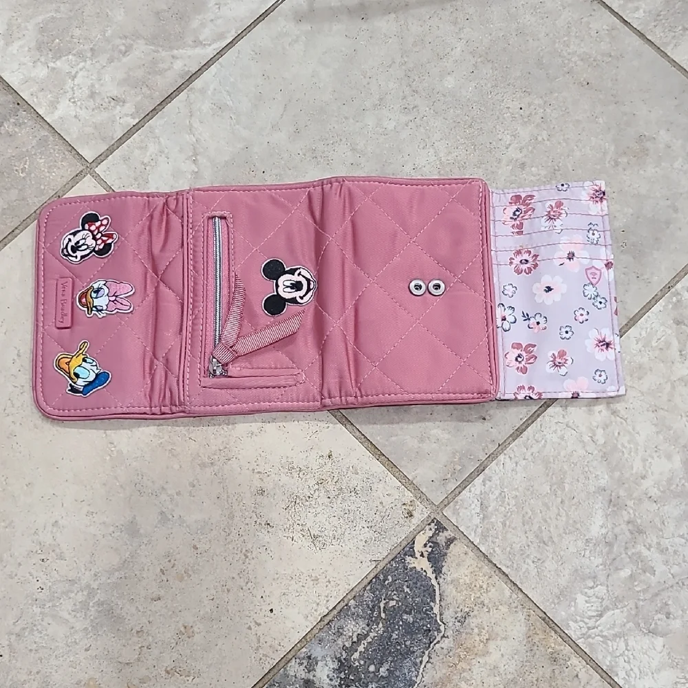Vera Bradley Pink Quilted Wallet with Disney Characters RFID PROTECTION - Picture 12 of 14